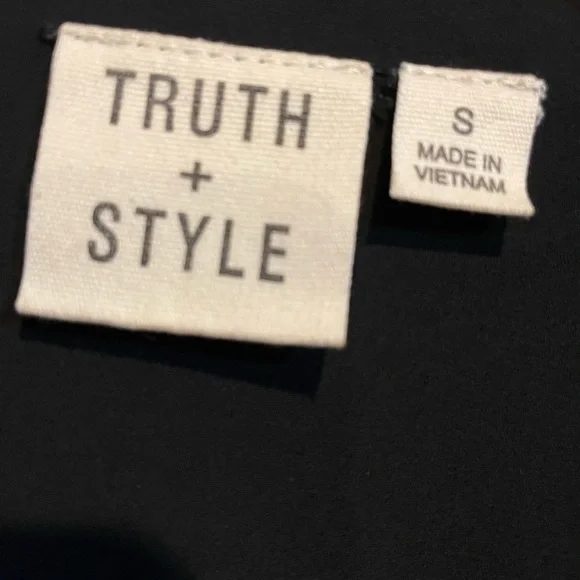 Truth Black Teddy Jacket Open Front Design - Picture 2 of 6